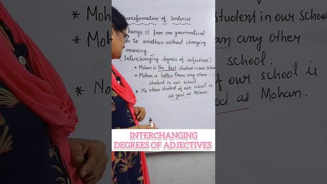 Transformation of Sentences ( Interchanging Degrees of Adjectives) смотреть онлайн