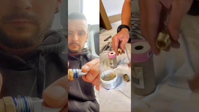Liquid ptfe for the win here #plumber смотреть онлайн