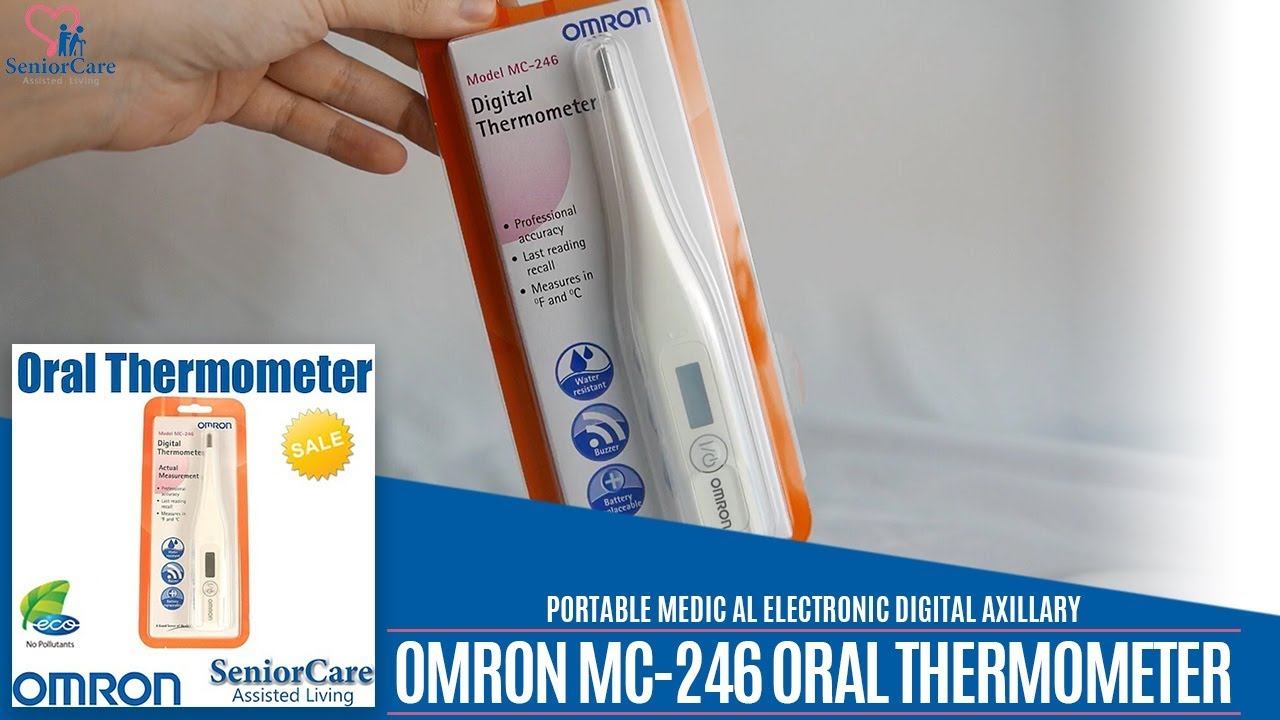 NEW AND HIGH-TECH Omron Digital Oral Thermometer (MC-246) for body temperature measurement смотреть онлайн