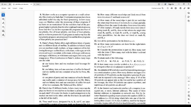 Principles Of Counting - Rules Of Sum And Product, Permutations