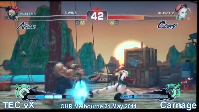 OzHadou Regionals Melbourne 21 MAY 2011 TEC vX [Akuma] vs Carnage [Cammy] SSF4 смотреть онлайн