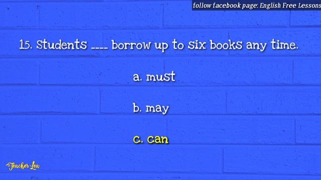 SHOULD WOULD COULD Test: Learn Modal Verbs | Teacher Lea смотреть онлайн