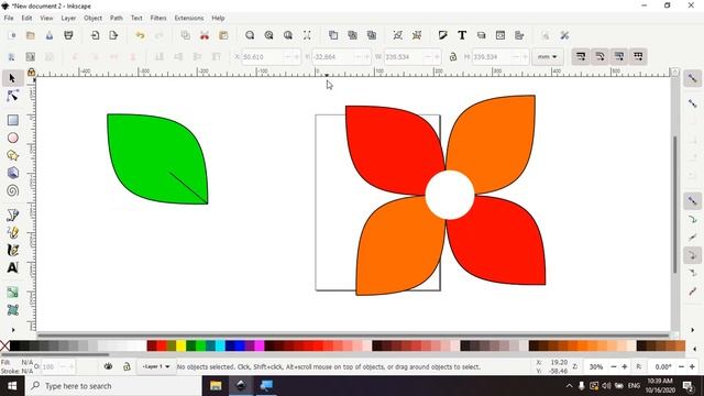 How to create a flower in Inkscape смотреть онлайн