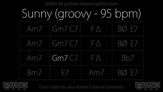 Sunny (95 bpm - groovy) Backing Track смотреть онлайн