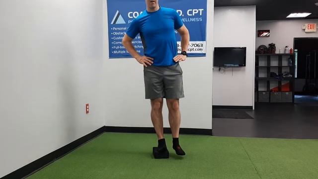 Elevated Hip Hike (trains Standing Side Glute Med & Contralateral Q.L.)