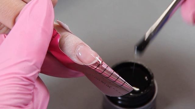 Oval Gel Nail Extension Using Extreme Gel From The Lexy Line & Tiny Diamond Glitter Gel