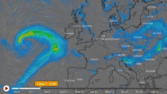 Warning ⚠️ Severe storm heading towards Europe! Strong winds, high waves and flood rain смотреть онлайн