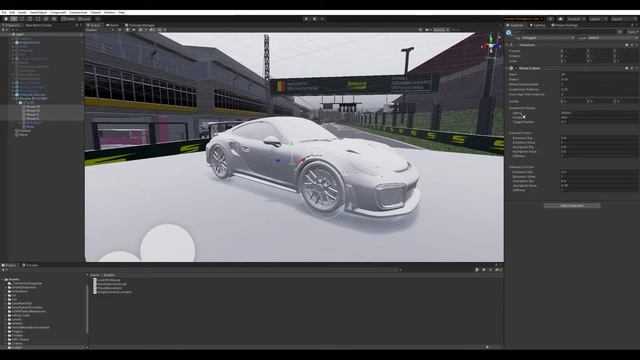 Car physics in unity WheelCollider Suspension смотреть онлайн
