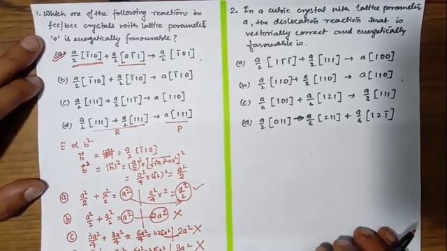 PROBLEM ON BURGER VECTOR DISLOCATION REACTION смотреть онлайн