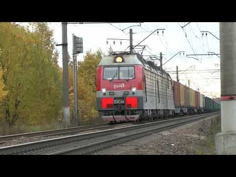 Электровоз 3ЭС4к-008 с грузовым смотреть онлайн