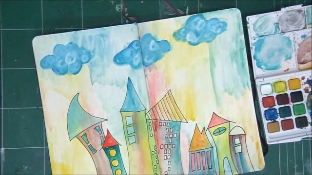 How to Make a Watercolor Art Journal Page смотреть онлайн