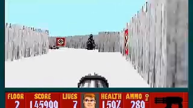 Wolfenstein 3D - Project: Toten Eisen Ritter - Level 2 смотреть онлайн