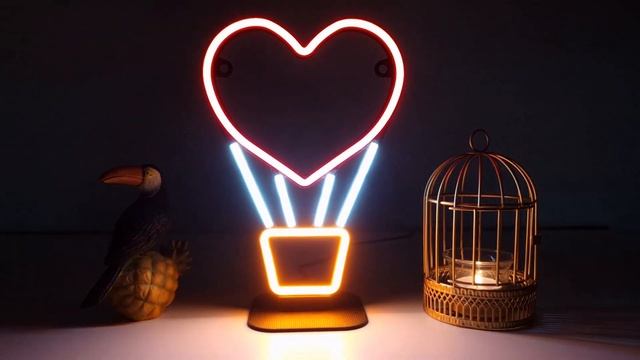 Balloon Heart Neon Sign Decor #valentinesday смотреть онлайн