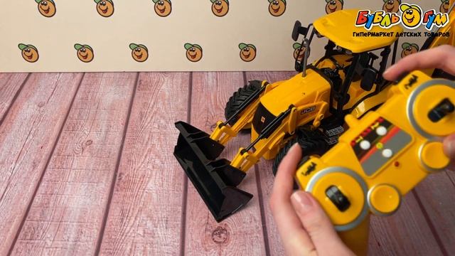 Экскаватор-погрузчик JCB 4CX р/у 1:20 акб смотреть онлайн