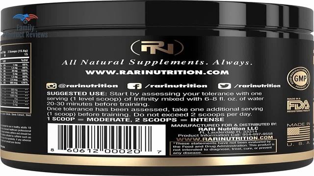 RARI Nutrition - INFINITY Preworkout - 100 Natural Pre Workout Powder - Keto and Vegan Friendly - E смотреть онлайн