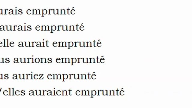 French conjugation = Emprunter смотреть онлайн