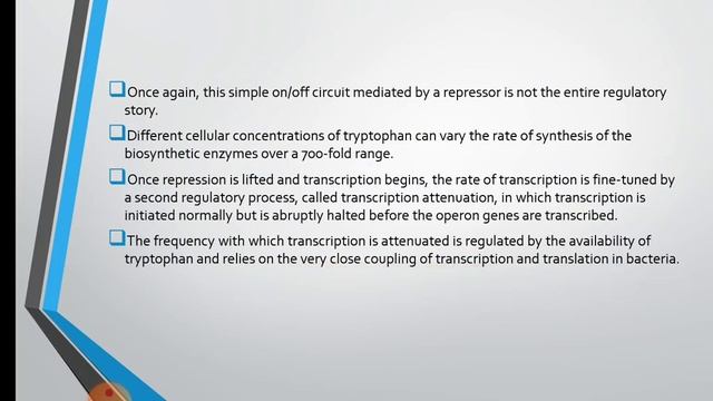 BSc III- paper XIII
Tryptophan operon смотреть онлайн