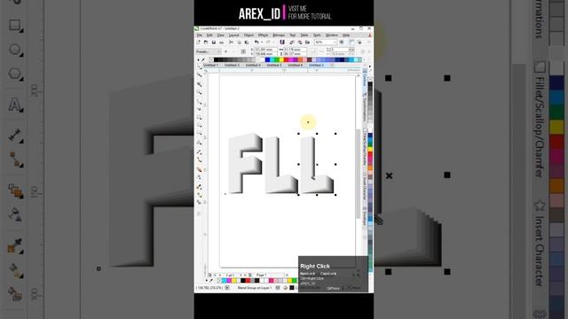 Flip Text Effect in Coreldraw | Tips & Trick #arex_id #graphicdesign #texteffect #coreldraw #vector смотреть онлайн