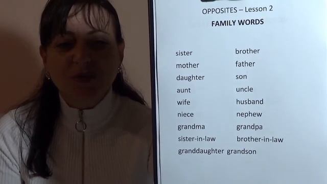 Opposites - Lesson 2 - FAMILY WORDS смотреть онлайн