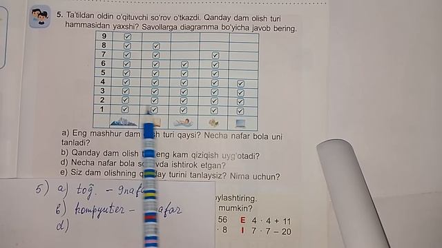 2-sinf Matematikasi. 116-dars.Masalalar Yechish