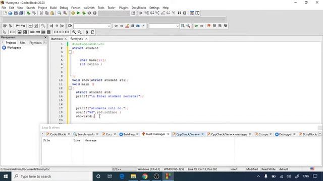 C Programming structure as a function argument смотреть онлайн