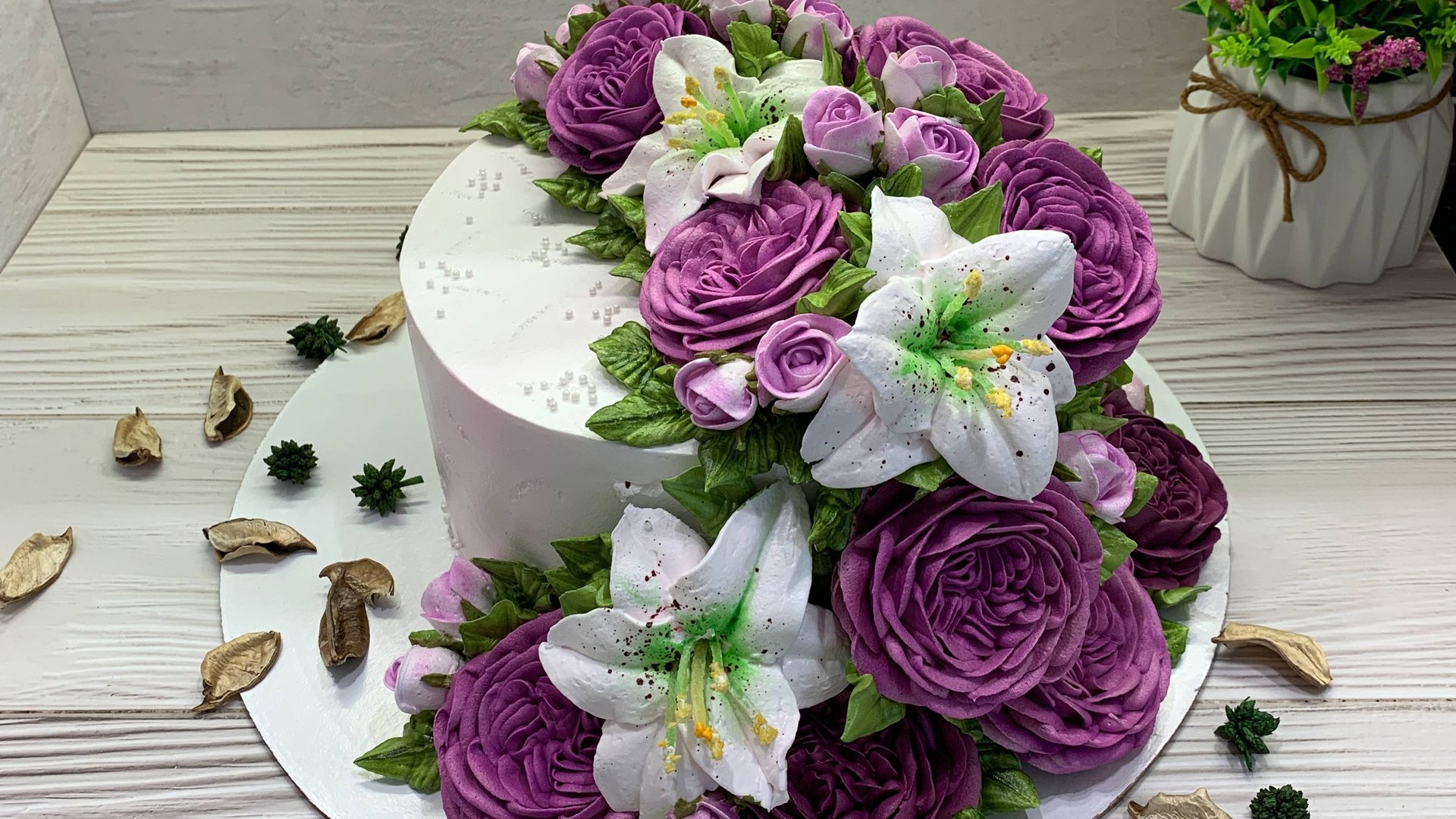 Как украсить торт красиво! смотреть онлайн