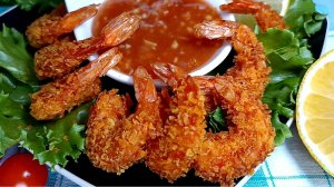 ✨ Креветки в хрустящем кляре с кисло-сладким соусом чили. Креветки по-тайски