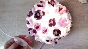 СВЕТИЛЬНИК ИЗ ФОАМИРАНА на плафоне  Декор своими руками  Легко и быстро