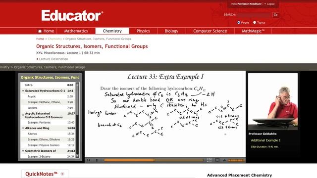 "Hydrocarbon Isomers" | Chemistry with Educator.com смотреть онлайн