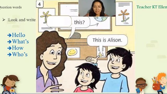 Learn English With Teacher Ellen (Grammar Friends - 1 ) Starter Hello! (Burmese Language)