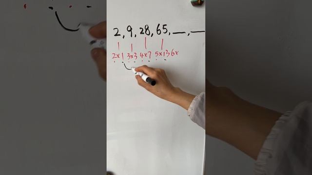 2, 9, 28,65,?,? #maths #mathematics #math смотреть онлайн