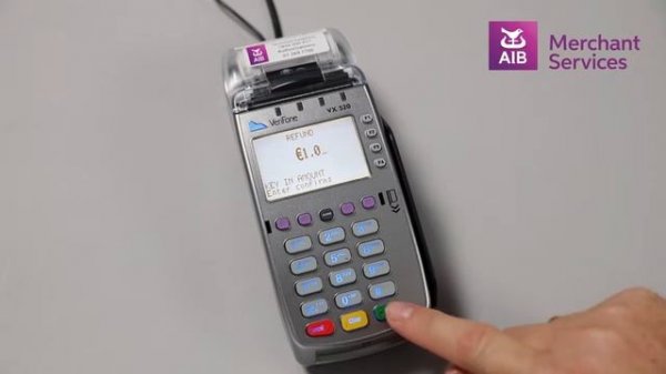 Verifone VX 520 (Alternate Screen) | Contactless Refund | AIB Merchant Services