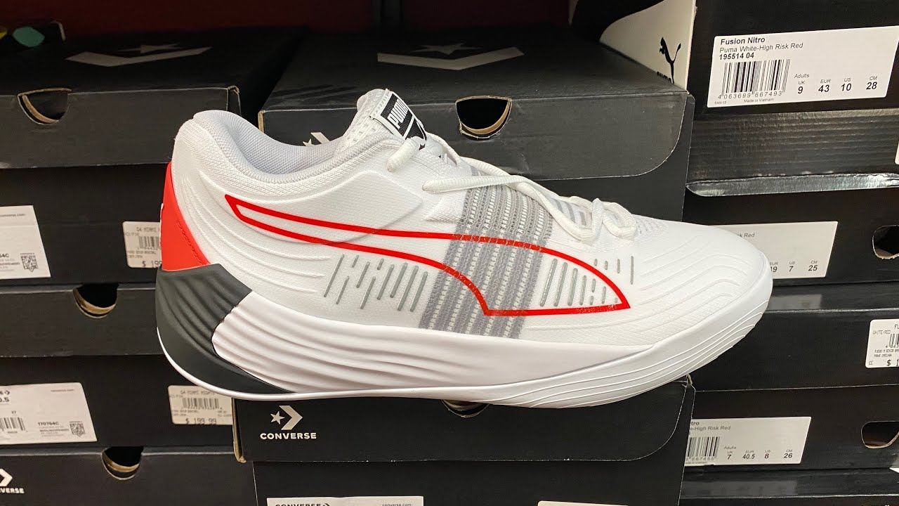Puma Fusion Nitro Basketball Shoes (Puma White/High Risk Red) - Style Number: 195514 04 смотреть онлайн