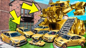 УГНАЛ КУЧУ ЗОЛОТЫХ ЧИТ ТАЧЕК И ОГРОМНЫЙ МОНСТР ТРАК У МАЖОРА ЗА 180 СЕК! БИТВА ВОРОВ В ГТА 5 ОНЛАЙН