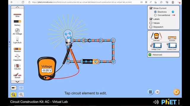 Simulation of electrical circuits: phet.colorado.edu смотреть онлайн