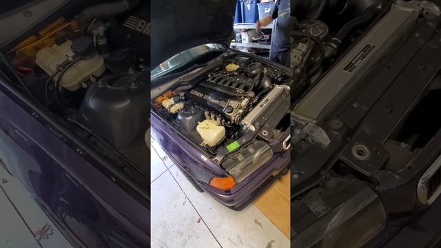 US BMW E36 swapped Euro S50 first startup! смотреть онлайн