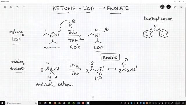 deprotonation of ketones with LDA to make enolates смотреть онлайн