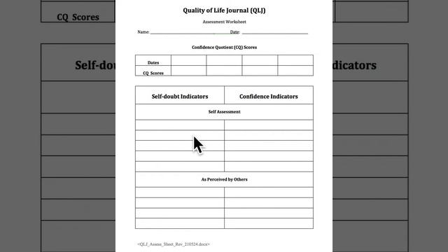 QLJ Assessment Worksheet смотреть онлайн