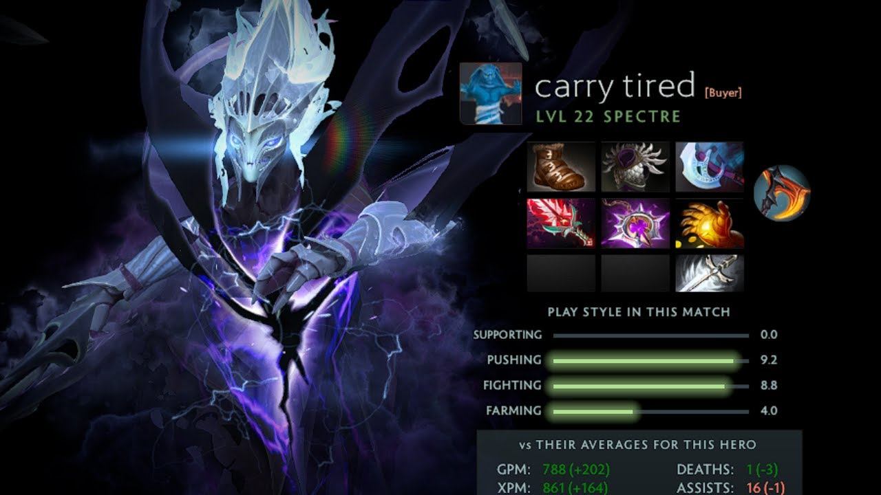 Dota 2 Replay 7.34b -Carry- Spectre [MVP] смотреть онлайн