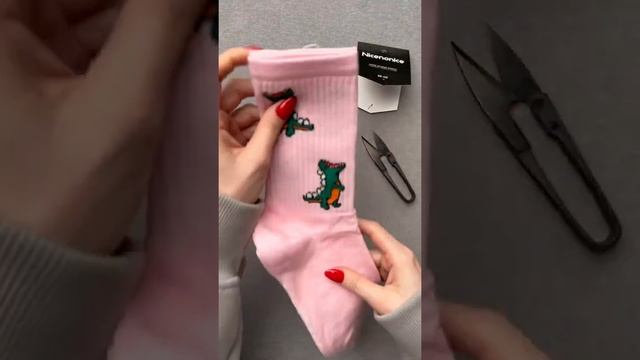 Носки Nicenonice Classic "Dino cute" Розовый смотреть онлайн
