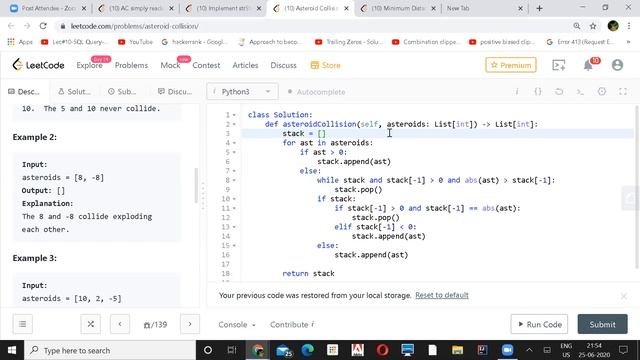 Daily Coding Practice (Questions: 2020 06 24, Session: 2020 06 25) смотреть онлайн
