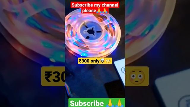 RGB led strip light with remote ₹300 only 🤯😳 Best RGB light under500 смотреть онлайн