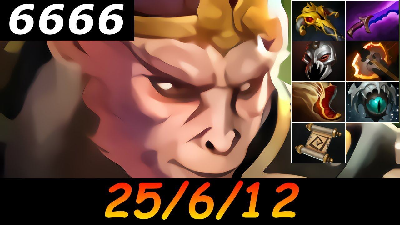 Dota 2 Monkey King 6666 MMR 25/6/12 (Kills/Deaths/Assists) Ranked Full Gameplay смотреть онлайн