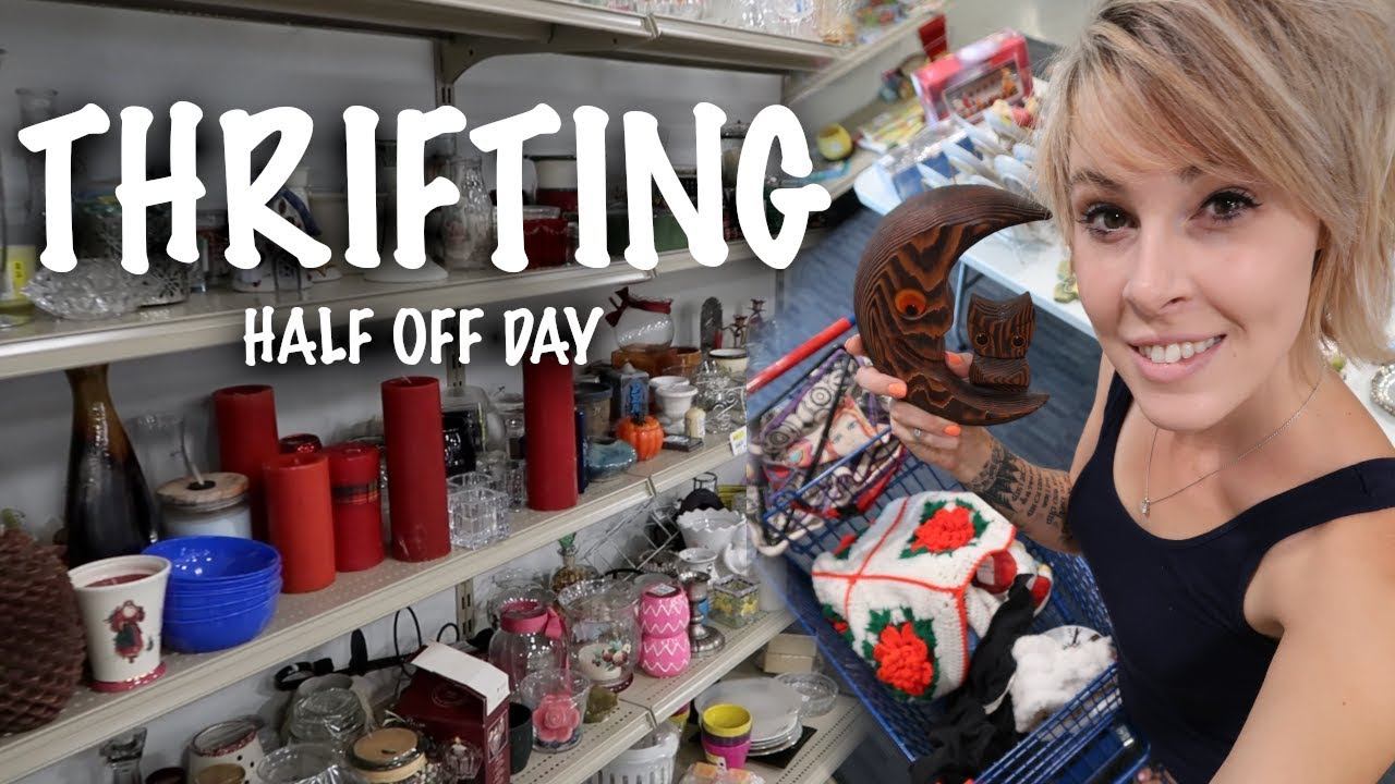 I Won HALF OFF Day at the Thrift Store | Thrift with Me | Reselling смотреть онлайн