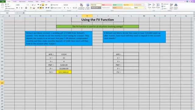 FV Function in Excel смотреть онлайн