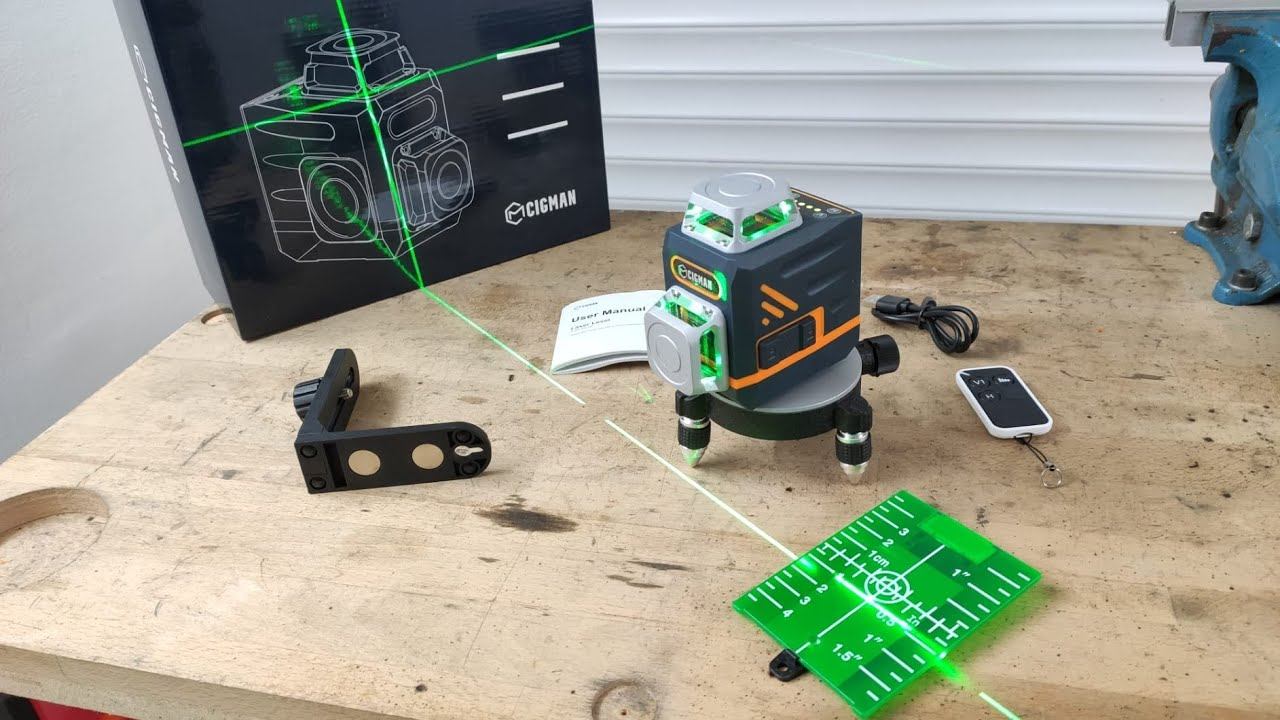 Livella laser Cigman CM720 laser verde 360° recensione. смотреть онлайн