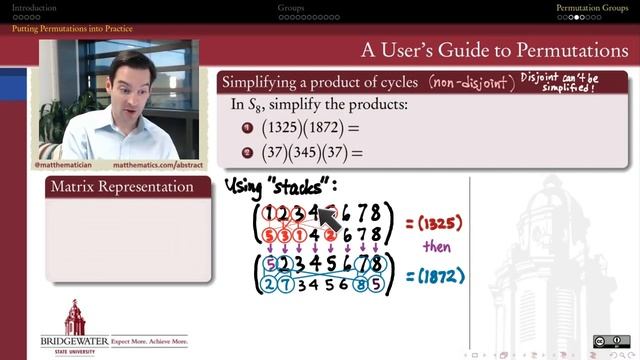 301.5E Simplifying A Product Of Cycle Permutations (Covariant)