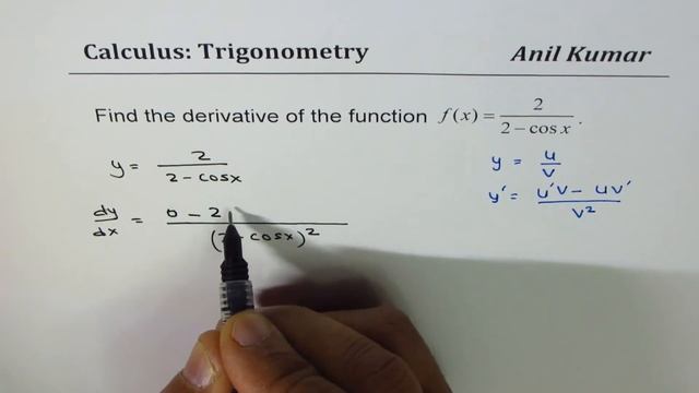 Derivative of Trig Function 2/(2 - cosx) смотреть онлайн