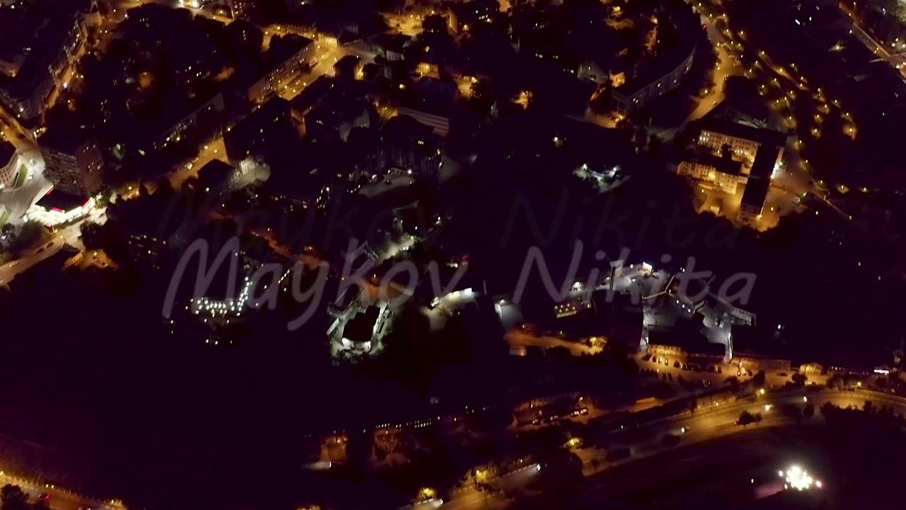 Nizhny Novgorod, Russia. Minin and Pozharsky Square. Aerial view of the arrow of the confluence of смотреть онлайн