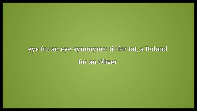 Eye for an eye Meaning смотреть онлайн
